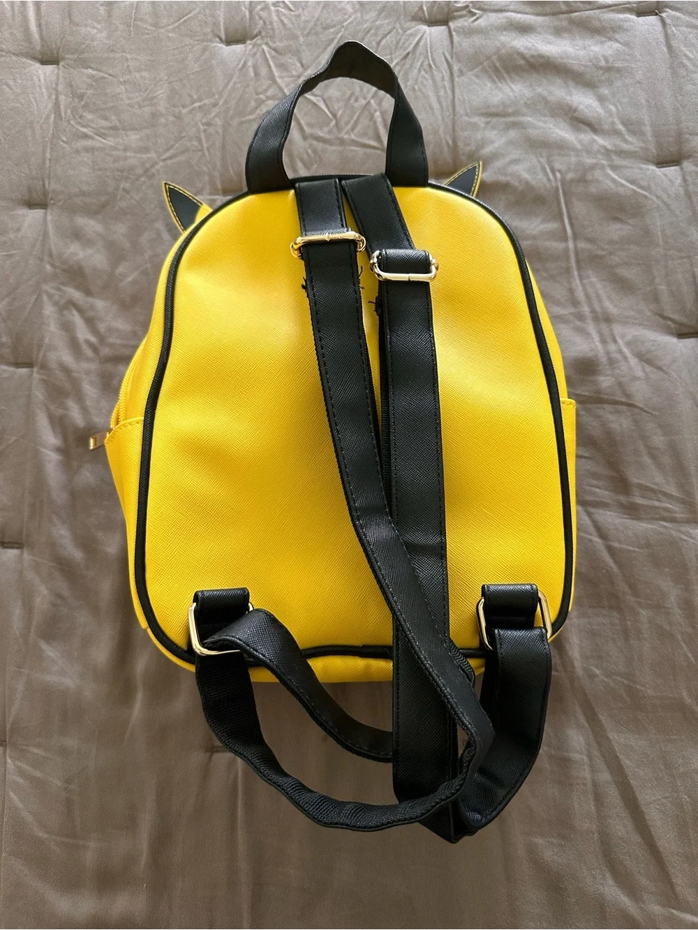 Pokemon Yellow Pikachu Kids Backpack with Red Cheeks and Black Trim